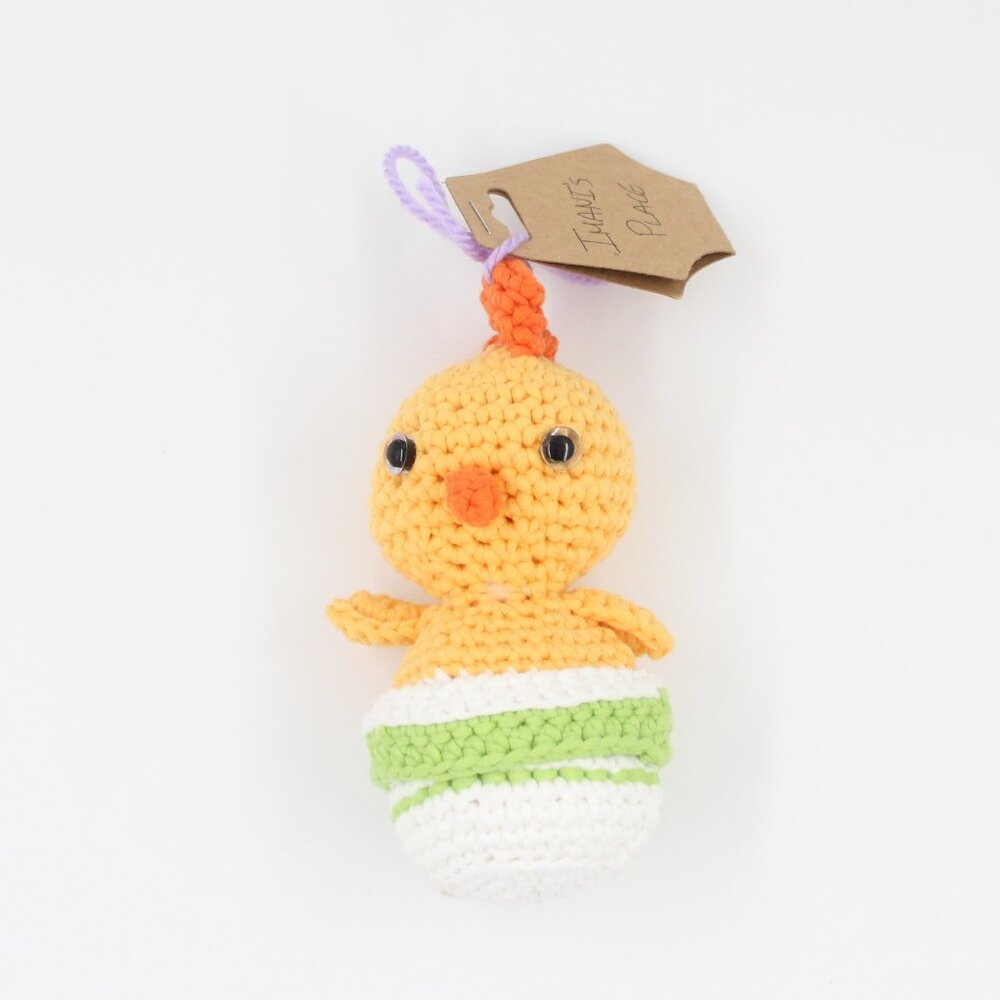 Handmade Crochet Amigurumi Potted Chick Stuffed Animal Plush Toy